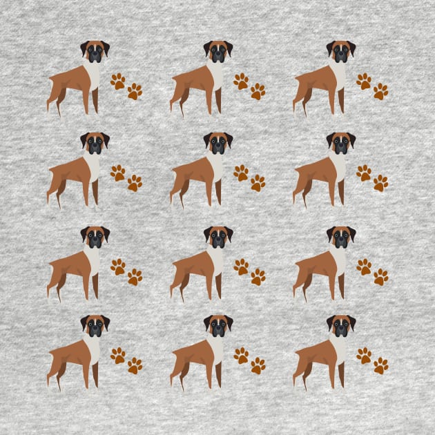 Boxer dog cute pattern by Maful